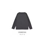 服 男 チャコール 高級ウール100%使用の長袖Tシャツ