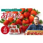 ふるさと納税 いちご 埼玉県 北本市  あまりん いちご 4パック 数量限定 | イチゴ 苺 新鮮 化粧箱 大粒 果物 フルーツ 甘い 美味しい ジューシー ビタミン お…