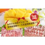 豚肉 しゃぶしゃぶ 3回定期便 みやざき完熟マンゴー