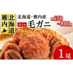 ふるさと納税 カニ 毛ガニ 北海道 稚内市 2025製造 ボイル毛ガニ1尾650g〜800g
