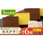 菓子 カステラ 3回定期便 カット包装カステラ 2箱入