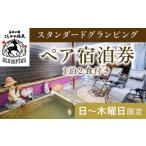 ふるさと納税 宿泊券 ペンション・コテージ 鹿児島県 霧島市 P2-011 《日〜木曜日限定》スタンダードグランピングペア1棟宿泊券 (1泊2食付・最大2名可) こしか…