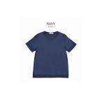 服 女 ネイビー レディース 綿 モダール半袖Tシャツ