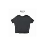 服 女 ブラック レディース綿 モダール半袖デザインTシャツ