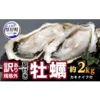 ふるさと納税 北海道 厚岸町 訳あり ハーフ 規格外 牡蠣 北海道厚岸産 殻付カキ 約2kg（11〜25個）カキナイフ付 生食 [No.5863-0887]