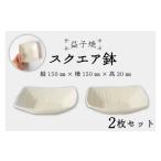 食器 グラス 皿 益子焼 スクエア鉢2個セット