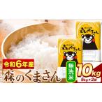 ふるさと納税 無洗米 熊本県 御船町 令和6年産 無洗米 森のくまさん 10kg 5kg × 2袋 熊本県産 単一原料米 森くま《7-14日以内に出荷予定(土日祝除く)》送料無…