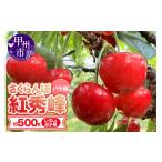 ふるさと納税 山梨県 甲州市 さくらんぼ「紅秀峰」バラ箱（約500gL〜2Lサイズ＆双子果）【2024年発送】（DOM）B-154