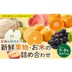 ふるさと納税 果物の詰合せ 和歌山県 上富田町 紀南の採れたて新鮮フルーツ・お米（玄米）詰め合わせセット（5〜8品目詰め合わせ）
