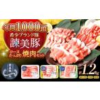 諫美豚焼肉セット計1.2kg 豚肉 ロース