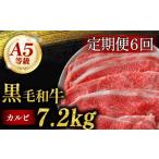 定期便 6回 黒毛和牛 カルビ 切り落とし 1.2kg