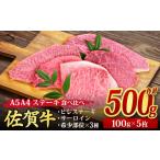 ふるさと納税 牛肉 ステーキ 佐賀県 神埼市 佐賀牛 ステーキ5種食べ比べセット 500g (100g×5枚) A5 A4 サーロイン ヒレ 希少部位 希少 国産和牛 牛肉 肉 牛…