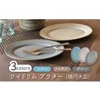食器 グラス 皿 美濃焼 ワイドリム プラター