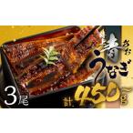 ふるさと納税 うなぎ 愛知県 田原市  土用の丑の日お届け／冷凍 厳選 高級 青うなぎ 3尾 蒲焼 450g 《先行予約》冷凍／土用の丑の日 お届け予約