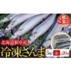 魚貝類 さんま A-76001 根室産 冷凍さんま5尾×4P 計20尾