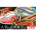 魚貝類 全3回定期便 魚鶴厳選のお魚集合定期便