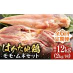 鶏肉 モモ 全6回定期便 はかた地鶏モモムネセット 2kg