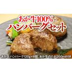 ふるさと納税 牛肉 ハンバーグ 熊本県 美里町 あか牛100%ハンバーグセット(あか牛ハンバーグ120g×6個 あか牛のたれ200ml)(美里町) 1444416