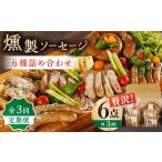 肉 ソーセージ 3回定期便 燻製 6種詰め合わせ