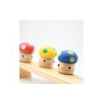 玩具 坂に置くと動く木のおもちゃ どんぐりきのこ3種とどん…
