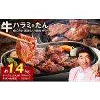 大 ファミリー向け 焼肉セット 牛たん 牛ハラミ肉 合計1.4kg