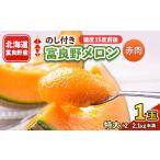 ふるさと納税 メロン メロン赤肉 北海道 富良野市 のし付き 富良野メロン 特大2kg〜2.1kg未満 1玉 1287250