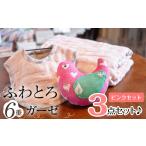 タオル 寝具 毛布 ふわとろ6重ガーゼの3点セット