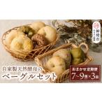パン 菓子パン 定期便3回 自家製天然酵母のベーグルセット