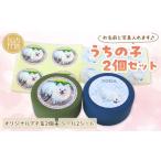 文房具 玩具 うちの子2個セット オリジナルプチ缶2個+シー…