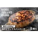 ふるさと納税 肉 ハンバーグ 兵庫県 神戸市 神戸デラックスハンバーグ200g 5個入