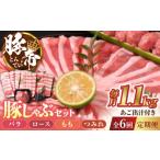 豚肉 6回定期便 豚帝 豚しゃぶ セット 1.1kg