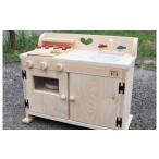 玩具 手作り木製ままごとキッチン総吉野の桧製DHK