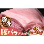 豚肉 豚帝 豚バラ ブロック 約2kg