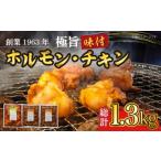 ふるさと納税 豚肉 ホルモン 長崎県 大村市 極旨ホルモン・極旨チキン2種セット 計約1.3kg ／ 焼肉 チキン 鶏肉 ホルモン ほるもん 塩ホルモン 豚ホルモン 国…