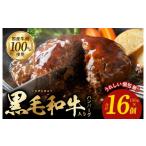 ショッピングハンバーグ ふるさと納税 大阪府 泉佐野市 黒毛和牛入り 国産牛肉100％ ハンバーグ 150g×16個 個包装