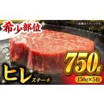 くまもと黒毛和牛 ヒレステーキ 計750g