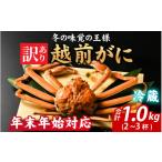 ふるさと納税 カニ ずわいガニ 福井県 福井市  12月26日受付分まで年内配送 先行予約 訳あり茹で越前がに　1kg（2〜3杯） 年末年始対応 K-065036 市場直送 ／ …