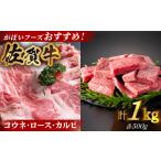 牛肉 バラ カルビ いろいろな部位を楽しめて 食べごたえ抜群 佐賀牛 がばいフーズのセット