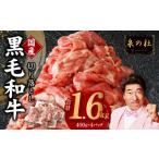 ふるさと納税 大阪府 泉佐野市 【極味付け肉】国産 黒毛和牛 切り落とし 1.6kg 小分け 400g×4P 訳あり 部位不揃い