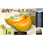ふるさと納税 メロン メロン赤肉 茨城県 下妻市 先行予約 茨城県産 アールスメロン 「 赤 」 秀品 1個 2025年9月上旬 〜 10月上旬ごろ発送予定 国産メロン 茨…