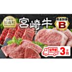 牛肉 ステーキ 3ヶ月定期便 宮崎牛 定期便