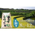 米 定期便 淡路島の棚田米 8kg×12回