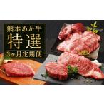牛肉 セット 熊本 あか牛 特選 3か月 定期便