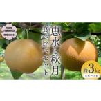 ショッピングふるさと納税 梨 ふるさと納税 梨 茨城県 桜川市 厳選 2種 恵水 と 秋月 の 食べ比べセット 約3kg 5玉〜7玉 茨城県共通返礼品 ／ 常陸太田市 2025年9月中旬発送 桧山果樹園 フ…