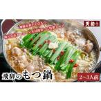 ふるさと納税 モツ鍋 岐阜県 下呂市 飛騨のもつ鍋 2〜3人前（もつ 300g ラーメン2食 特製スープ700g） 天狗 モツ もつ鍋 牛 ホルモン 冷凍