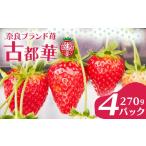 ふるさと納税 いちご 奈良県 奈良市 数量限定出荷 残りわずか 早期終了予定あり いちご イチゴ 厳選 大ちゃんの 古都華(270g入×4パック)先行予約 予…