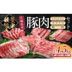 ふるさと納税 豚肉 セット 宮崎県 日南市 数量限定 3か月 お楽しみ 定期便 宮崎県産 豚肉 しゃぶしゃぶ スライス 焼肉 セット 総重量4.5kg ポーク 国産 食品 …