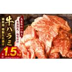 ふるさと納税 牛肉 焼肉・バーベキュー 大阪府 泉佐野市 牛肉 ハラミ 1.5kg 小分け 300g×5P 氷温熟成×特製ダレ 味付き 牛肉 訳あり 不揃い 焼肉 BBQ 野菜炒…