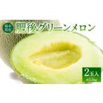ふるさと納税 メロン メロン青肉 熊本県 八代市 肥後グリーンメロン 熊本県産 2玉入 約3.5kg 青肉メロン くだもの 果物 フルーツ デザート
