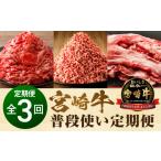 牛肉 炒め物 宮崎牛 普段使い定期便 全3回